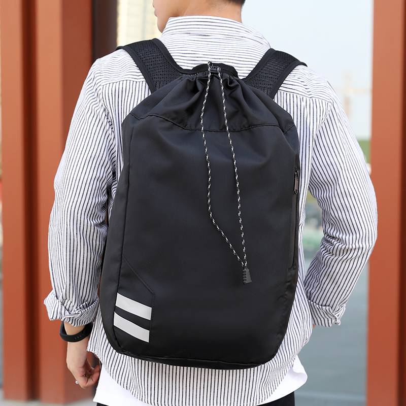 Backpack men's large -capacity basketball bag training fitness equipment travel schoolbags drawing rope storage movement backpack tide