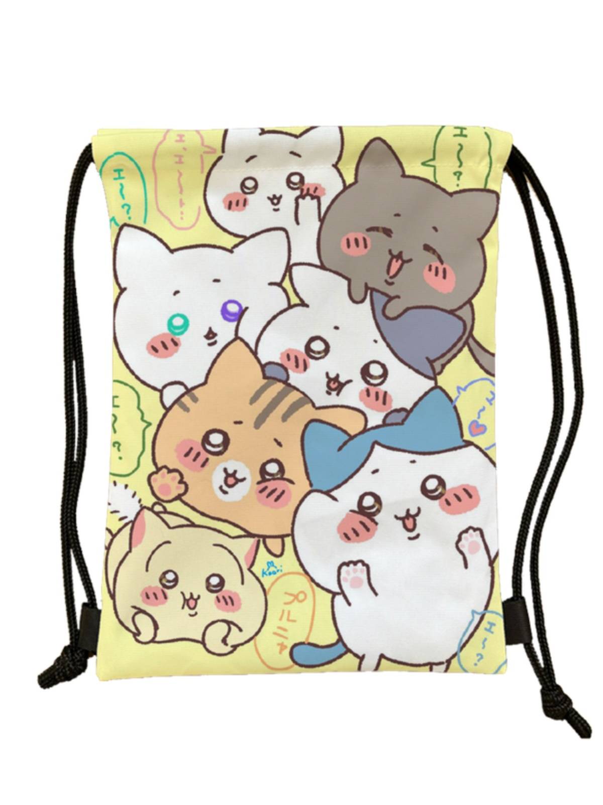 New cartoon Chiikawa series storage bag waterproof large -capacity drawing rope bundle bouquet trend wild basketball bag