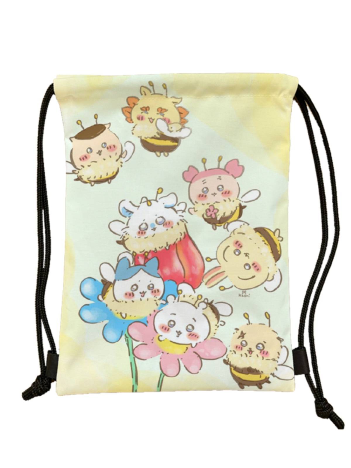 New cartoon Chiikawa series storage bag waterproof large -capacity drawing rope bundle bouquet trend wild basketball bag