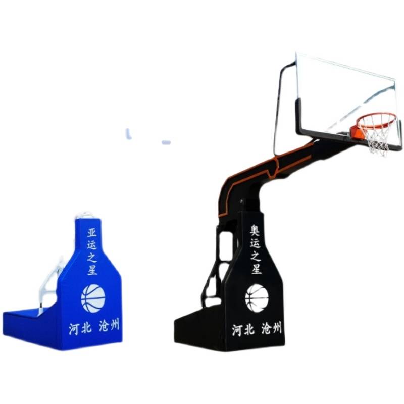 Indoor professional manual electric remote control hydraulic basketball stand outdoor adult standard competition mobile lifting basketball rack