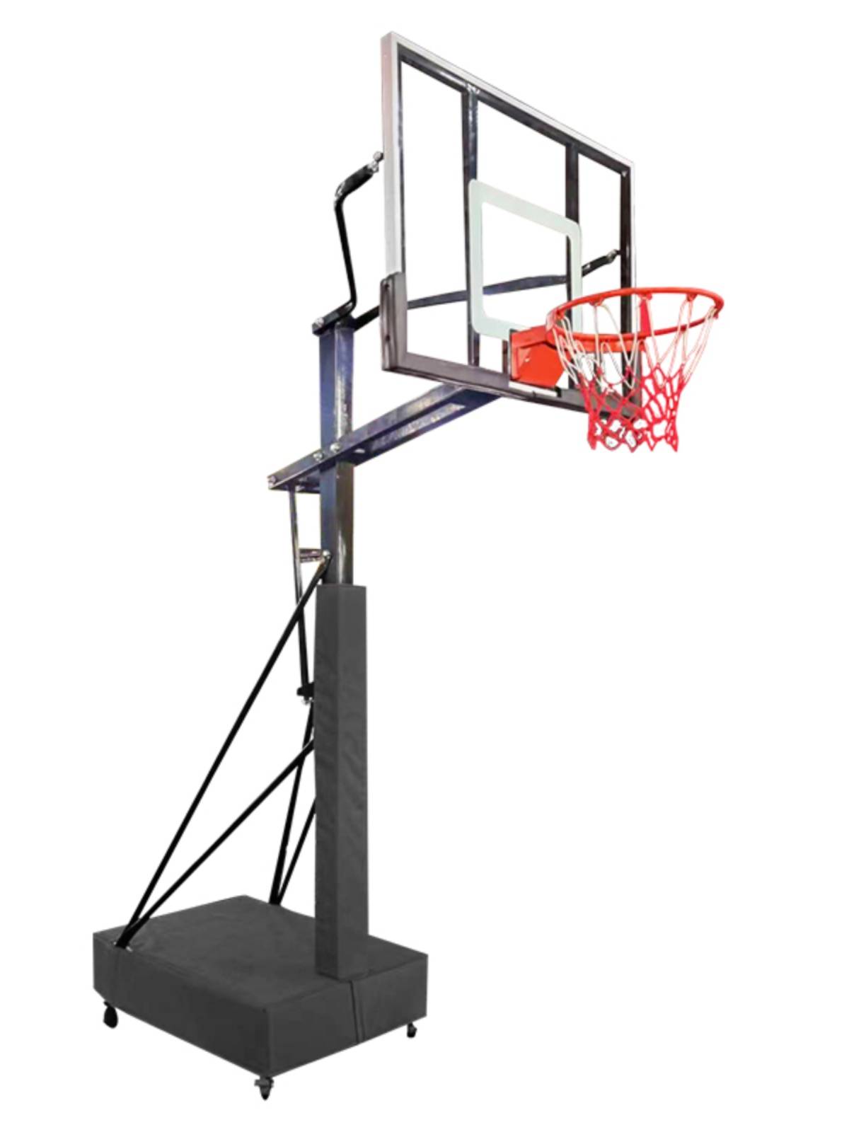 Calligraphy basketball rack can move outdoor adult professional shooting frame indoor household standard hanging children's lifting basket