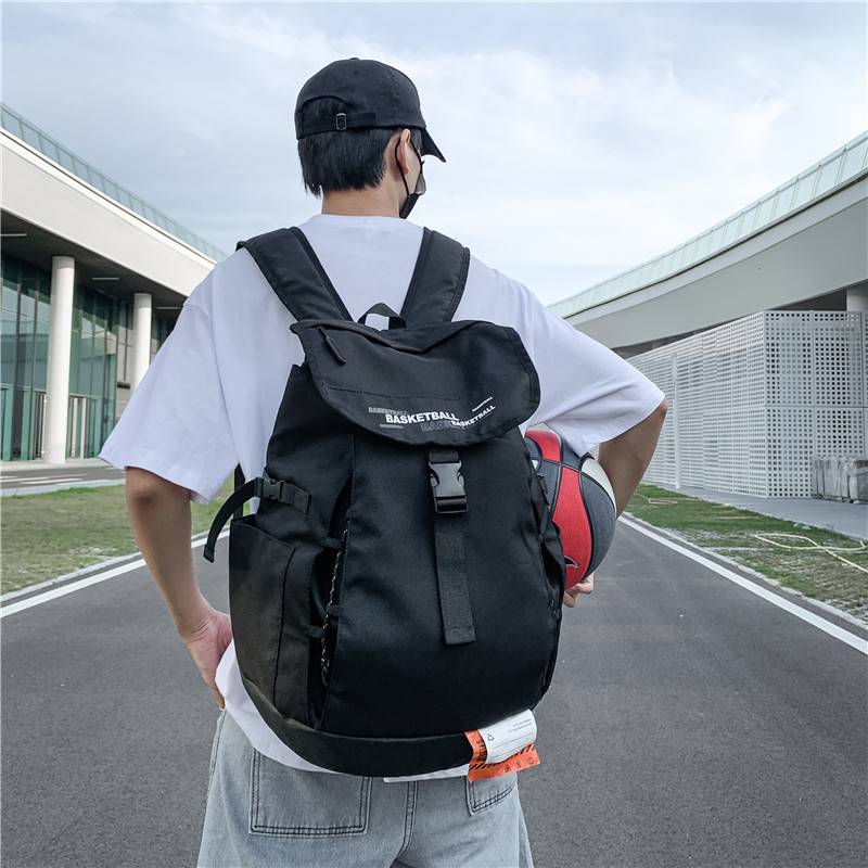 Basketball bag new Korean backpack Men's leisure sports Chinese college student school bag street trend backpack