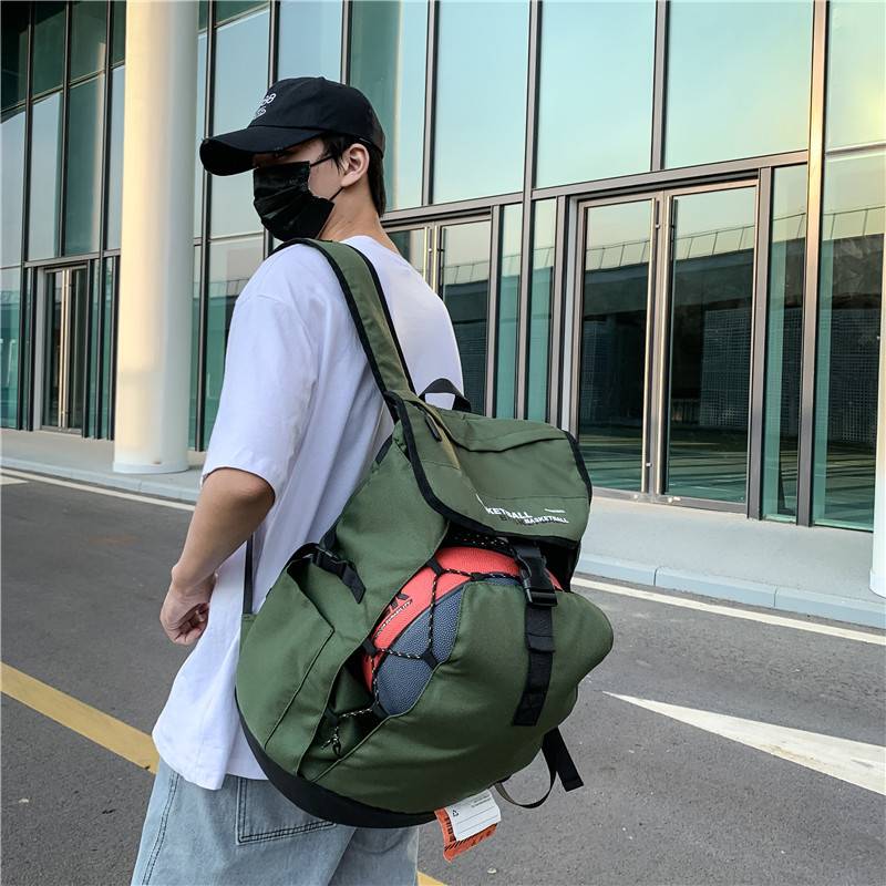 Basketball bag new Korean backpack Men's leisure sports Chinese college student school bag street trend backpack
