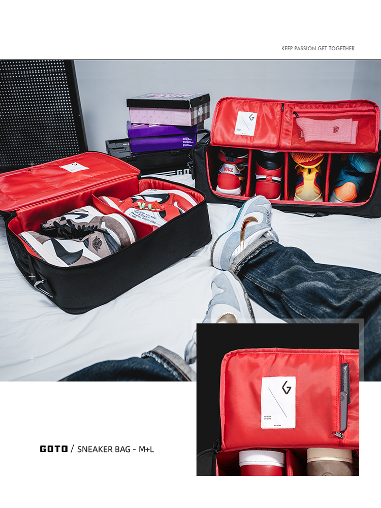 GOTO sneakers storage bag large -capacity hand -in -fitting shoe bag shoes, storage bag basketball packaging shoes luggage box