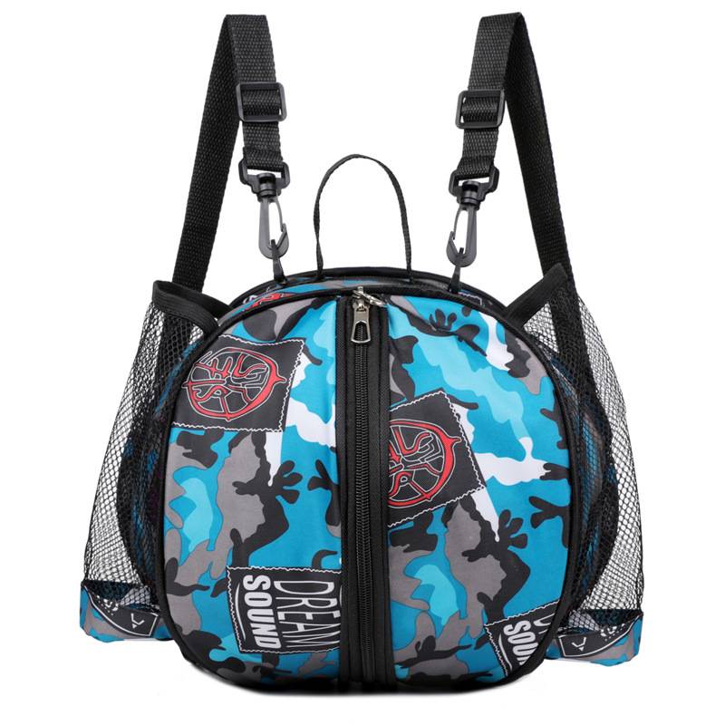 Blue and Black Triangle double-shoulder basketball bag