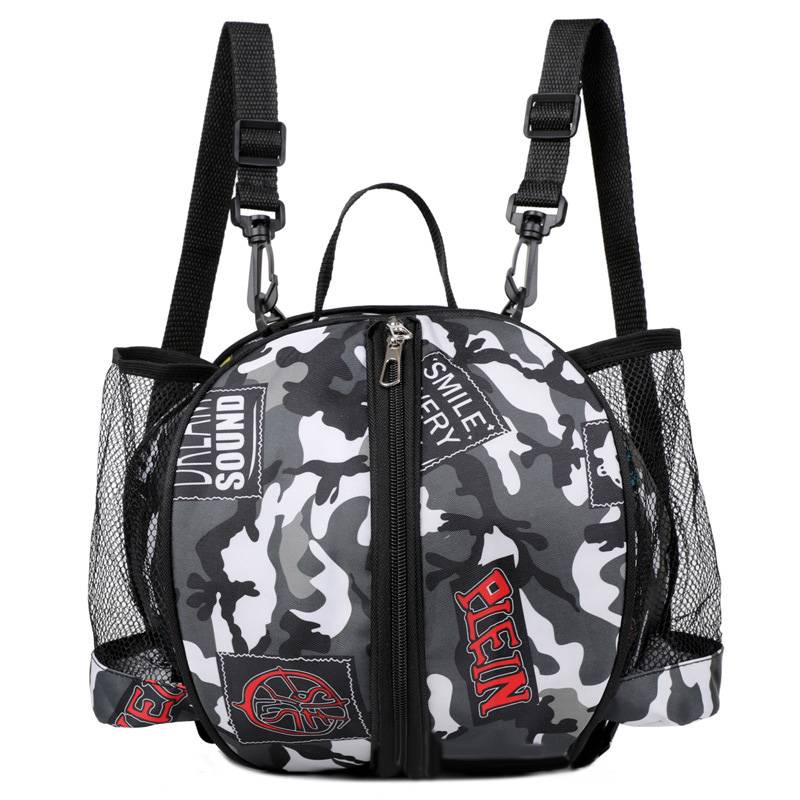 Black and Gray Triangle double-shoulder basketball bag