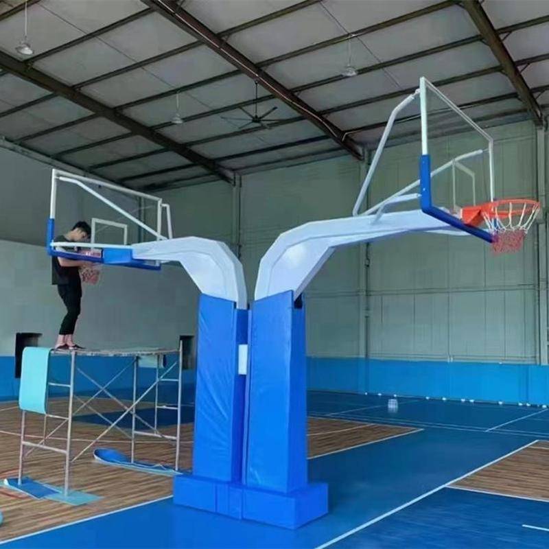 Adult basketball rack supports dunk fixed American buried square tube basketball rack young children indoor outdoor