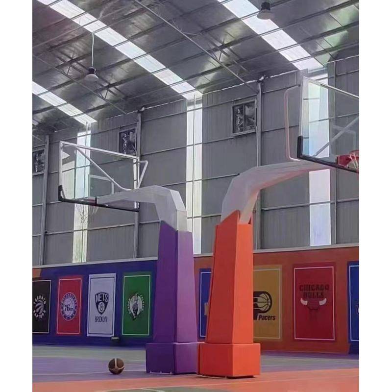 Adult basketball rack supports dunk fixed American buried square tube basketball rack young children indoor outdoor