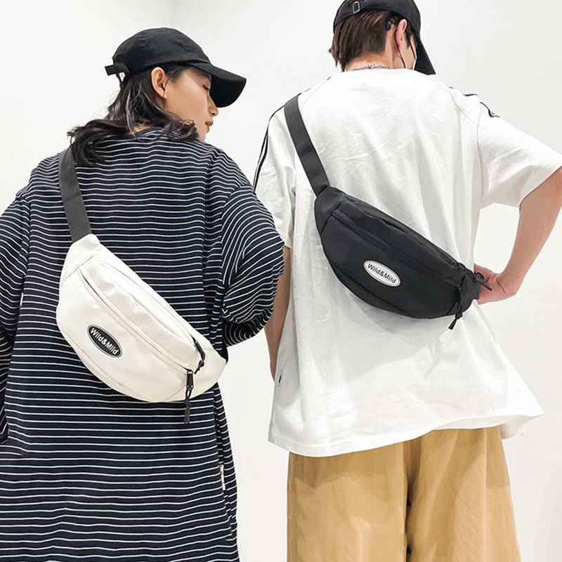 Mobile phone pocket tide brand men's chest bag Japanese simple lightweight shoulder backpack women's sports casual messenger bag men