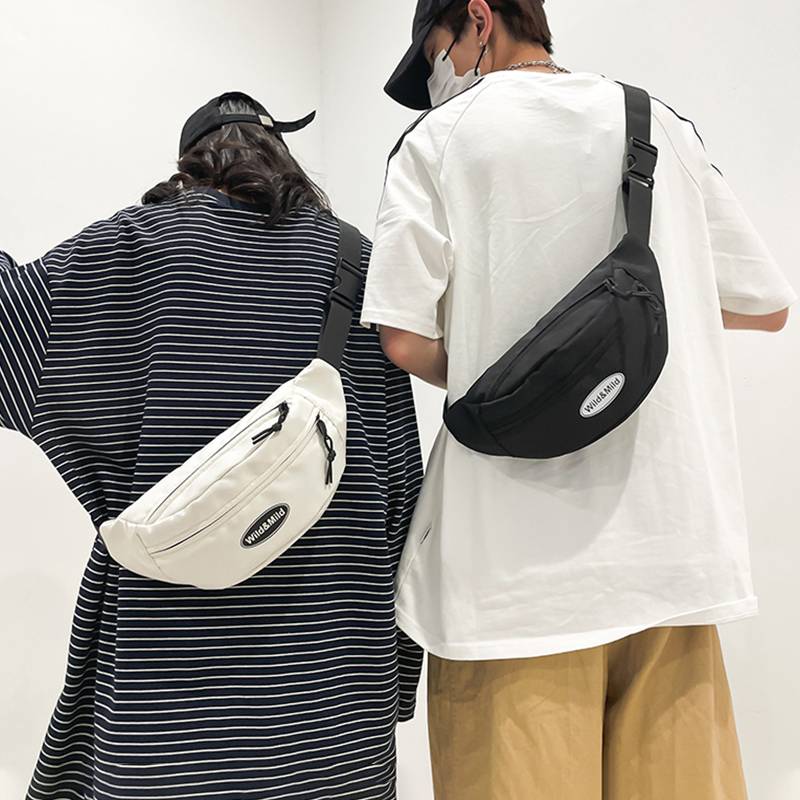 Mobile phone pocket tide brand men's chest bag Japanese simple lightweight shoulder backpack women's sports casual messenger bag men