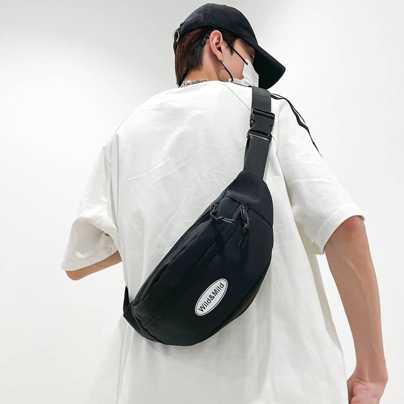 Mobile phone pocket tide brand men's chest bag Japanese simple lightweight shoulder backpack women's sports casual messenger bag men
