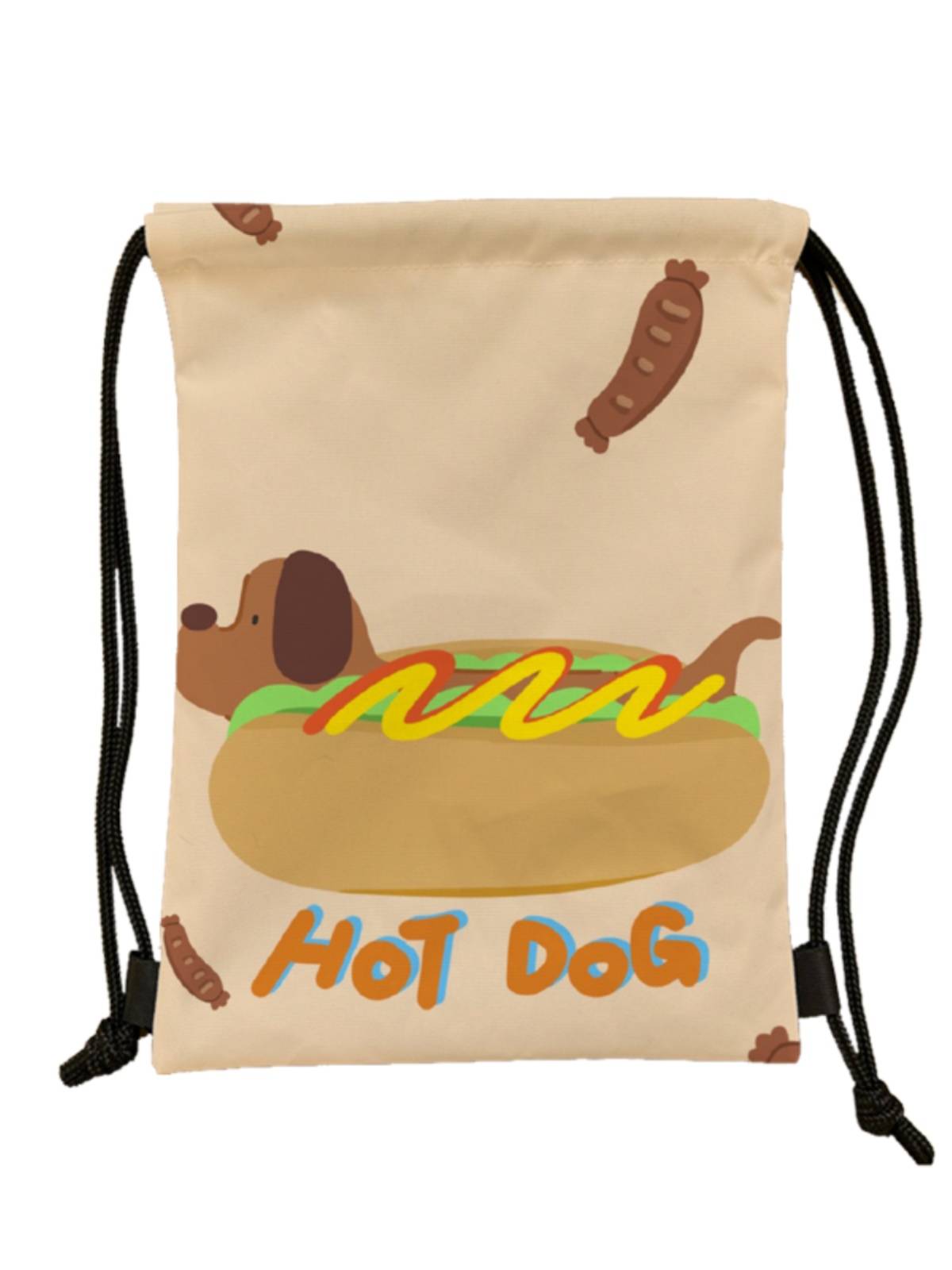 The new cartoon cute waxy puppy series basketball bag waterproof large capacity Petable portable pocket bag