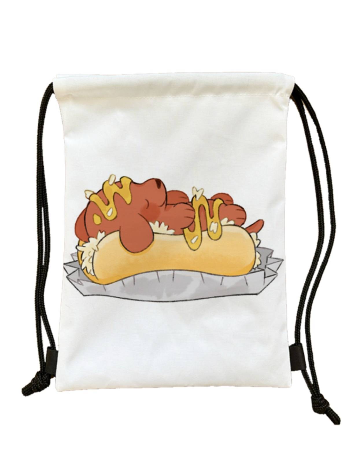 The new cartoon cute waxy puppy series basketball bag waterproof large capacity Petable portable pocket bag