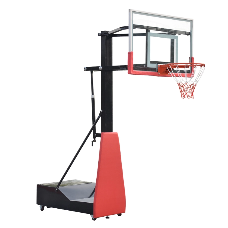 Can mobile outdoor basketball rack adult indoor and outdoor single -arm standard professional landing -type American hydraulic lifting rack