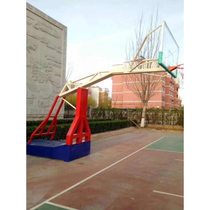 Flat box concave electric hydraulic lifting mobile basketball rack school ball hall rural competition adult children indoor and outdoor