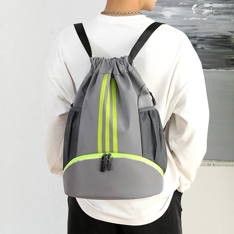 Basketball backpack Wet Wet Separation Swimming Bid Pocket Pocket Portable Portable Backbag Men's Sports Basketball Storage Bag