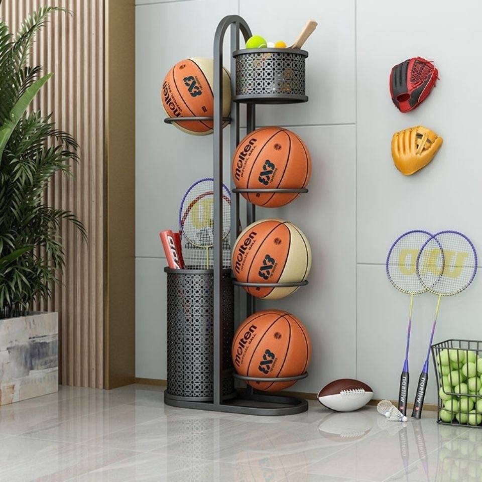 Home Basketball Set Football Storing Ring Room Receive Basketball Sports Equipment Storage Shelf Put the Belly Frame