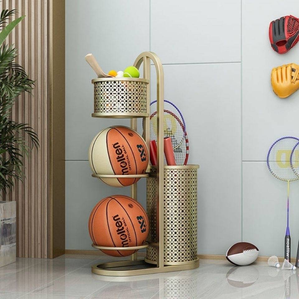 Home Basketball Set Football Storing Ring Room Receive Basketball Sports Equipment Storage Shelf Put the Belly Frame