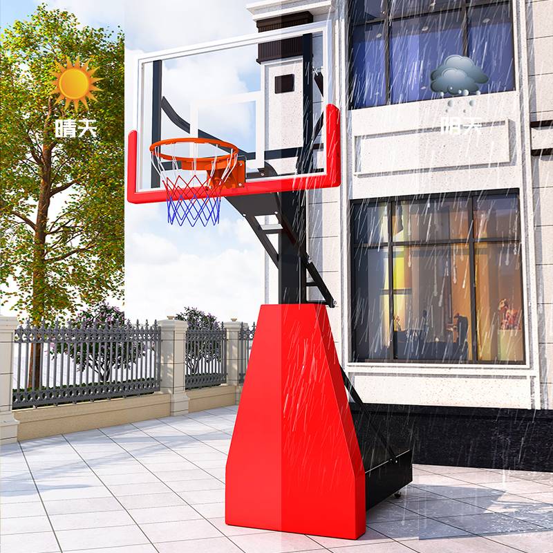 Basketball racks can move outdoor children adults indoor and outdoor young people standard professional American hydraulic lifting racks