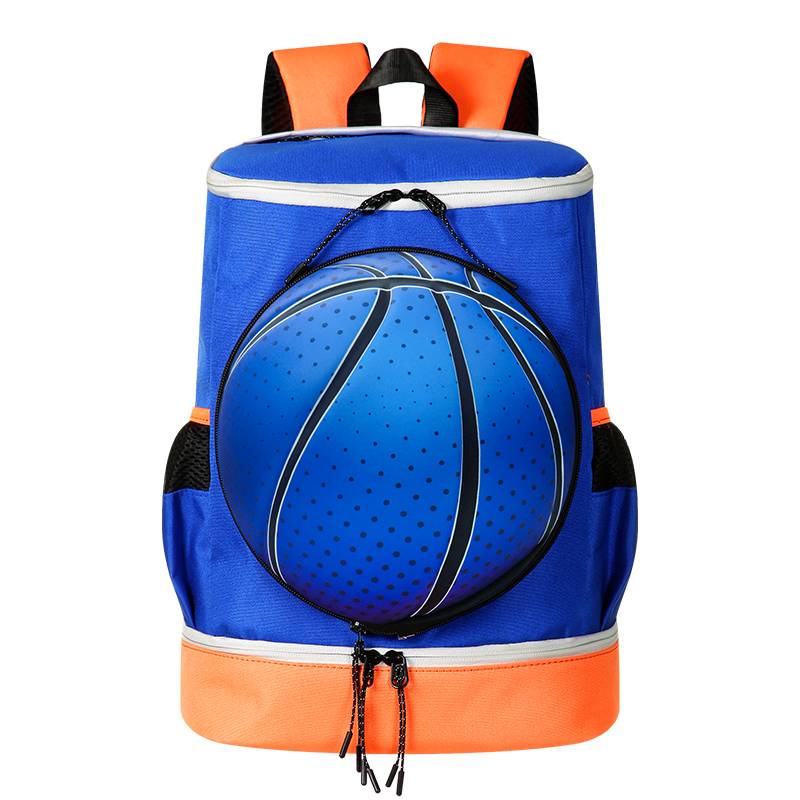 Blue with orange