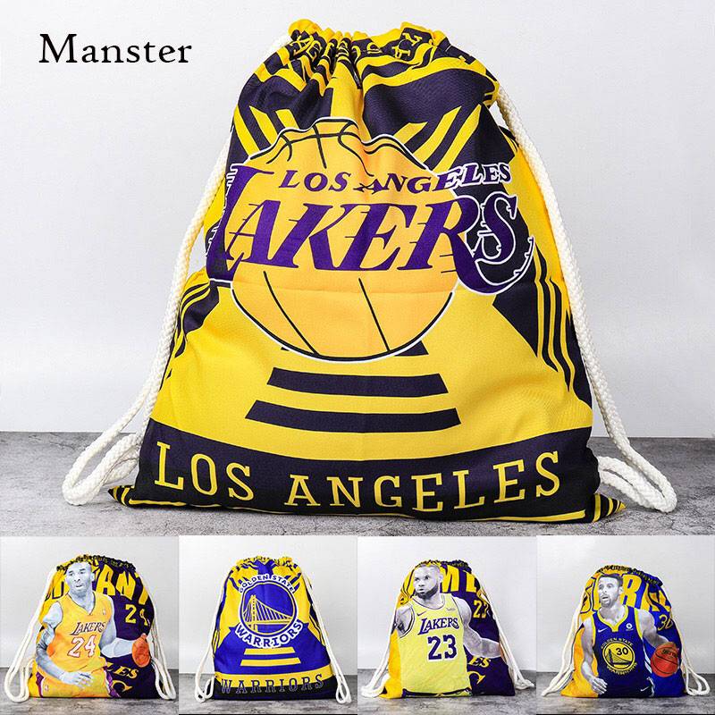 Lakers Kobe James Curry Irving Basketball Basket Bag Back Backpack Pumping Sports Training Bags Collection Bag
