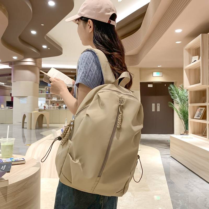 Travel schoolbags INS college students simple backpack Korean versatile large -capacity junior high school casual backpack nylon