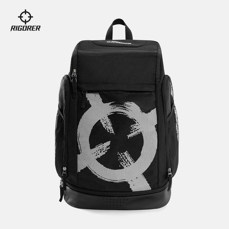 Performance luminous logo basketball backpack decompression and breathable partition large -capacity multi -function training sports fitness bag