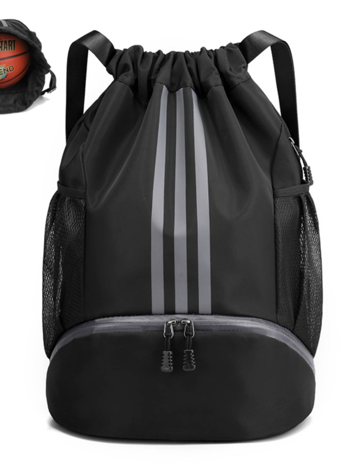 Men and women's light shoulders pumping bags with shoe and upper pocket pocket Sports student No. 7 basketball special package training storage bag