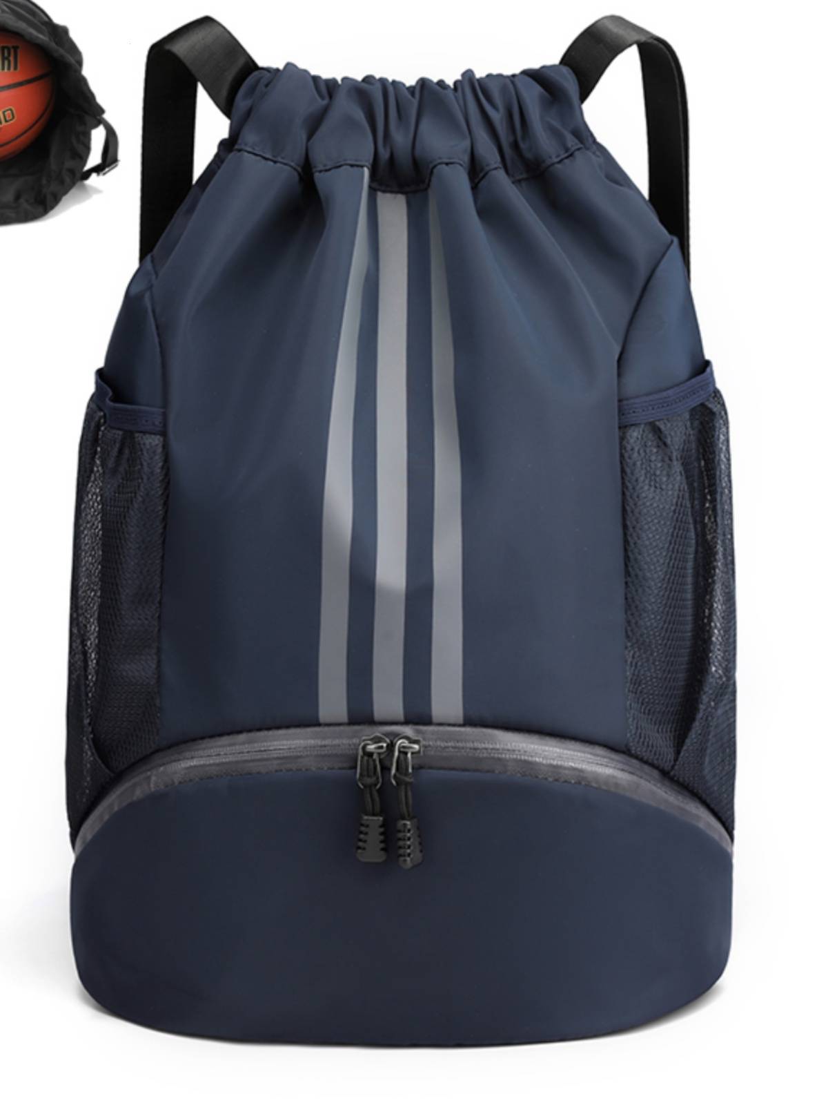Men and women's light shoulders pumping bags with shoe and upper pocket pocket Sports student No. 7 basketball special package training storage bag