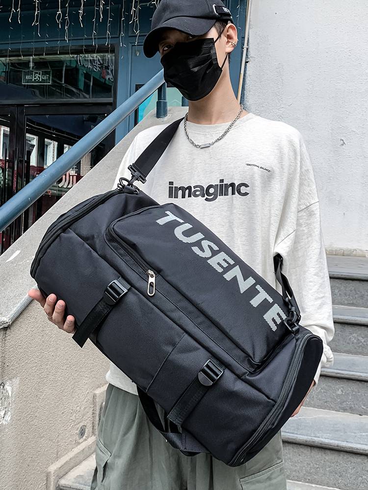 Backpack men's oversized capacity basketball bag training fitness bag student schoolbag sports backpack tide riding helmet bag