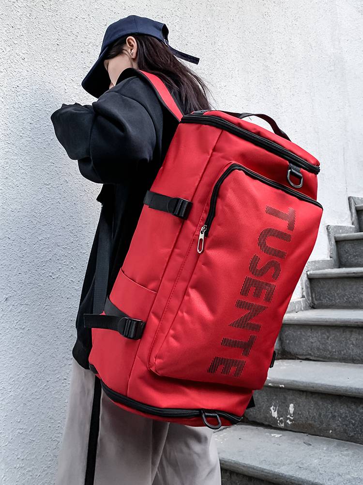 Backpack men's oversized capacity basketball bag training fitness bag student schoolbag sports backpack tide riding helmet bag