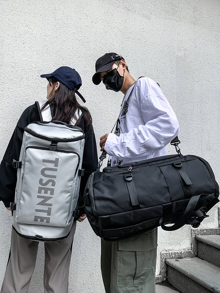 Backpack men's oversized capacity basketball bag training fitness bag student schoolbag sports backpack tide riding helmet bag