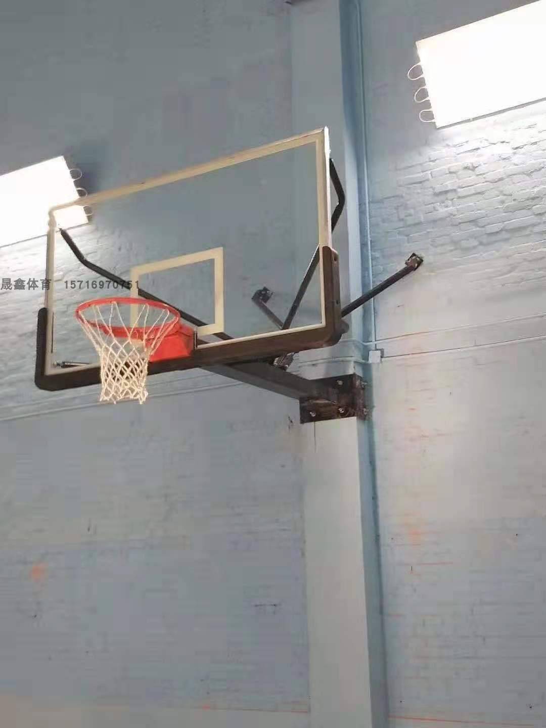 Wall wall cantilever basketball frame