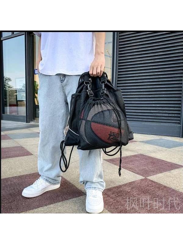 Basketball bag ball bag multi -functional large -capacity foot basketball children's training bag sports bag stretch rope beam storage bag