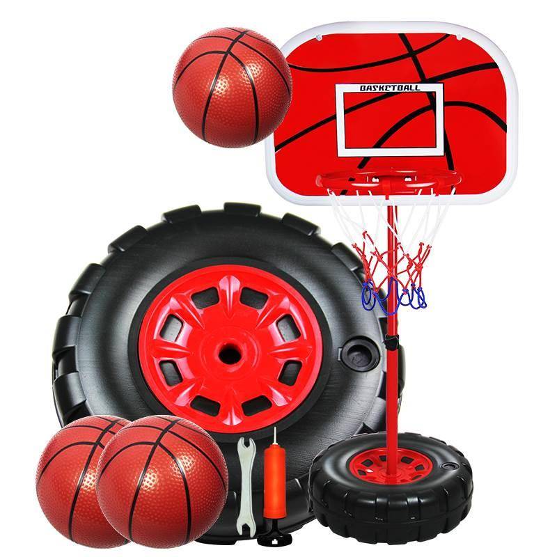 Children's basketball rack shooting toy basketball frame standing indoor and outdoor lifting hard -to -rod iron frame shooting basket toys