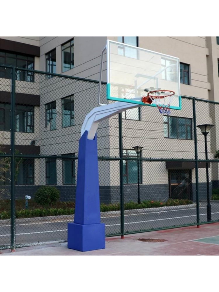 Land -buried basketball frame Standard outdoor outdoor outdoor fixed adult basketball shooting box blue ball rack school professional competition
