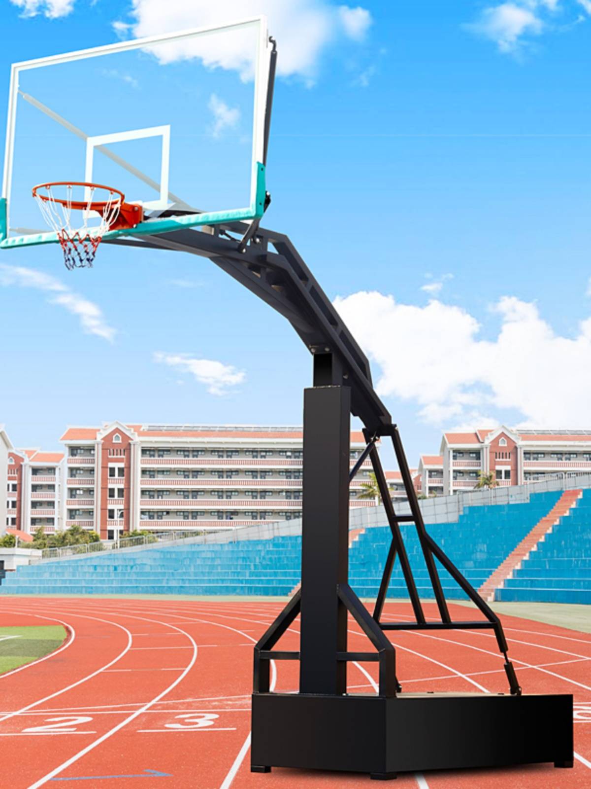 Basketball frame floor -to -ceiling standard basketball rack can mobile outdoor basketball school adult competition for adult competition