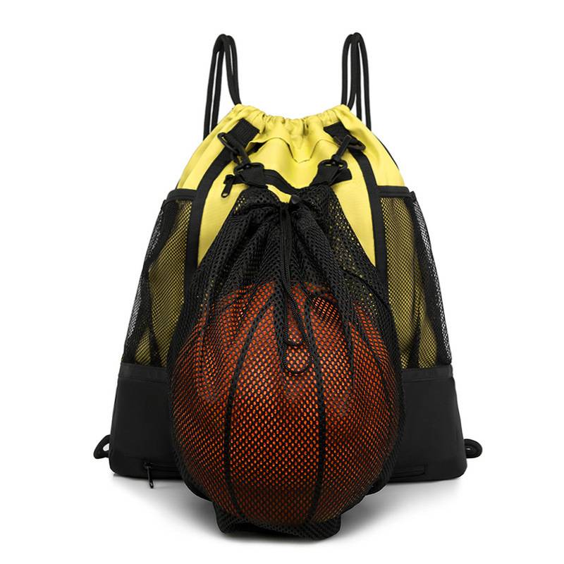Basketball football volleyball multifunctional student sports drawing rope backpack independent demolition mesh bag large capacity