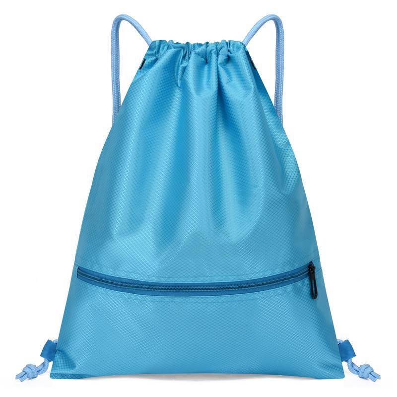 Custom bundle pocket backpack large -capacity sports waterproof storage bag simple travel drawing folding bag basketball bag