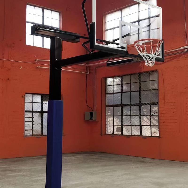 Black classic square pipe basketball rack with protective cover
