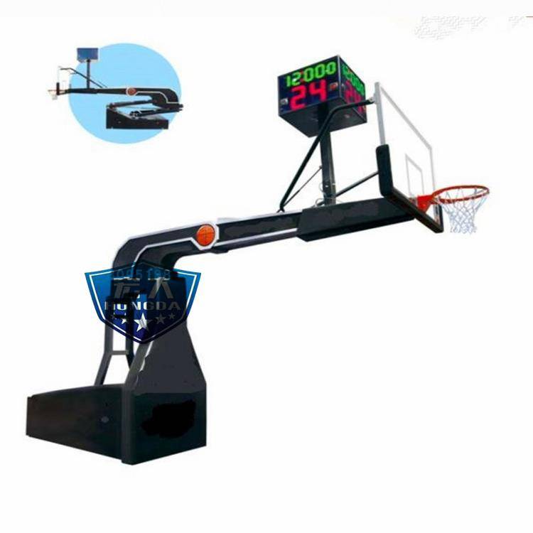 Indoor professional manual electric remote control hydraulic basketball stand outdoor adult standard competition mobile lifting basketball rack