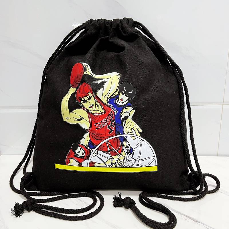 12 An color canvas new cartoon slam dunk masters drawing rope bouquet basketball bag climbing canvas