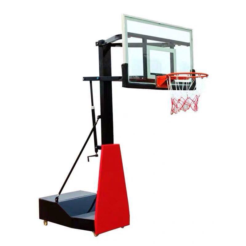 Professional basketball frame standard basket frame adult outdoor mobile home outdoor adult blue ball basketball box
