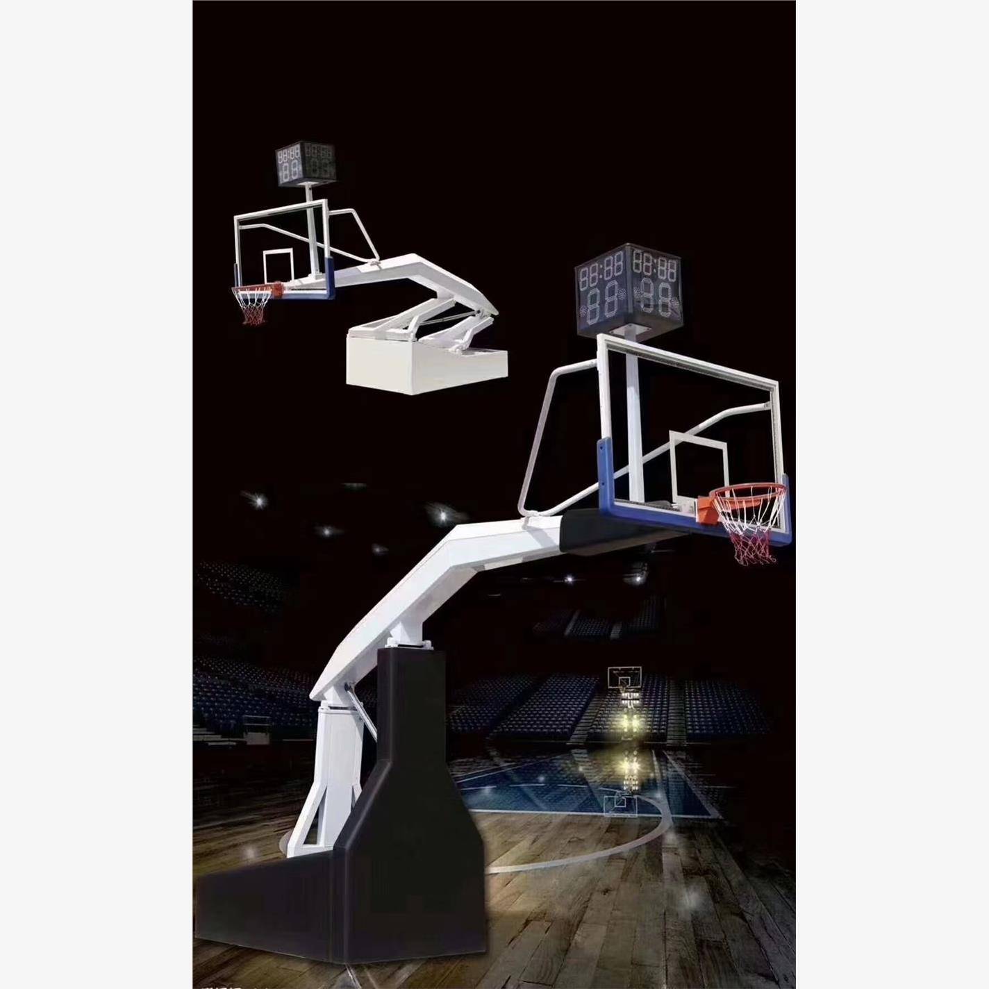 Indoor professional manual electric remote control basketball outdoor adult standard competition mobile folding lift basketball basket