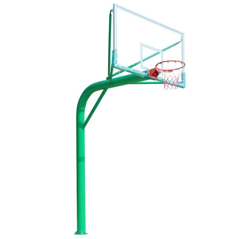 School adult outdoor fixed basketball ground burial basketball shelf outdoor rebound rural standard blue rack