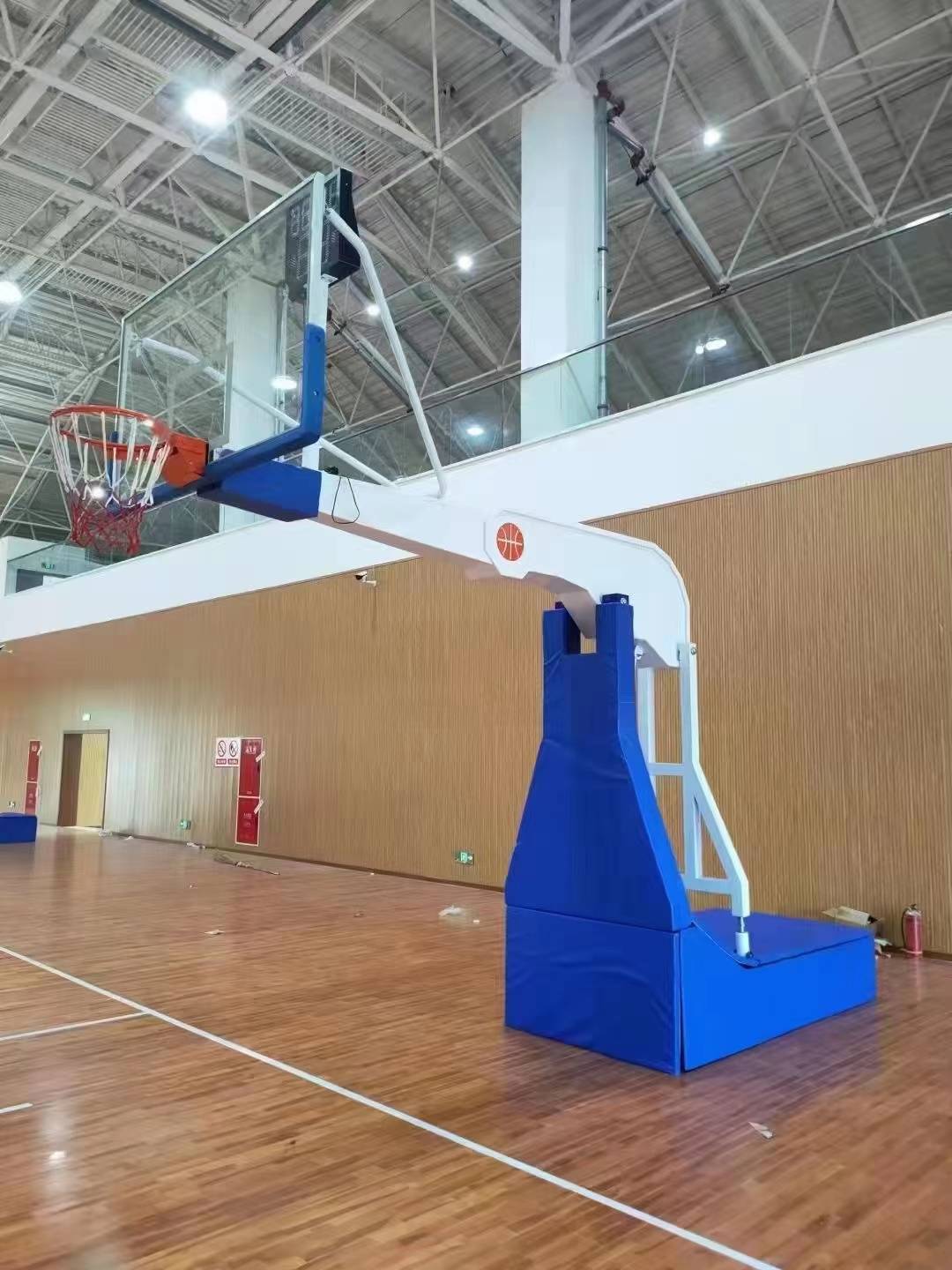Basketball rack hydraulic lifting competition for outdoor training durable basketball racks
