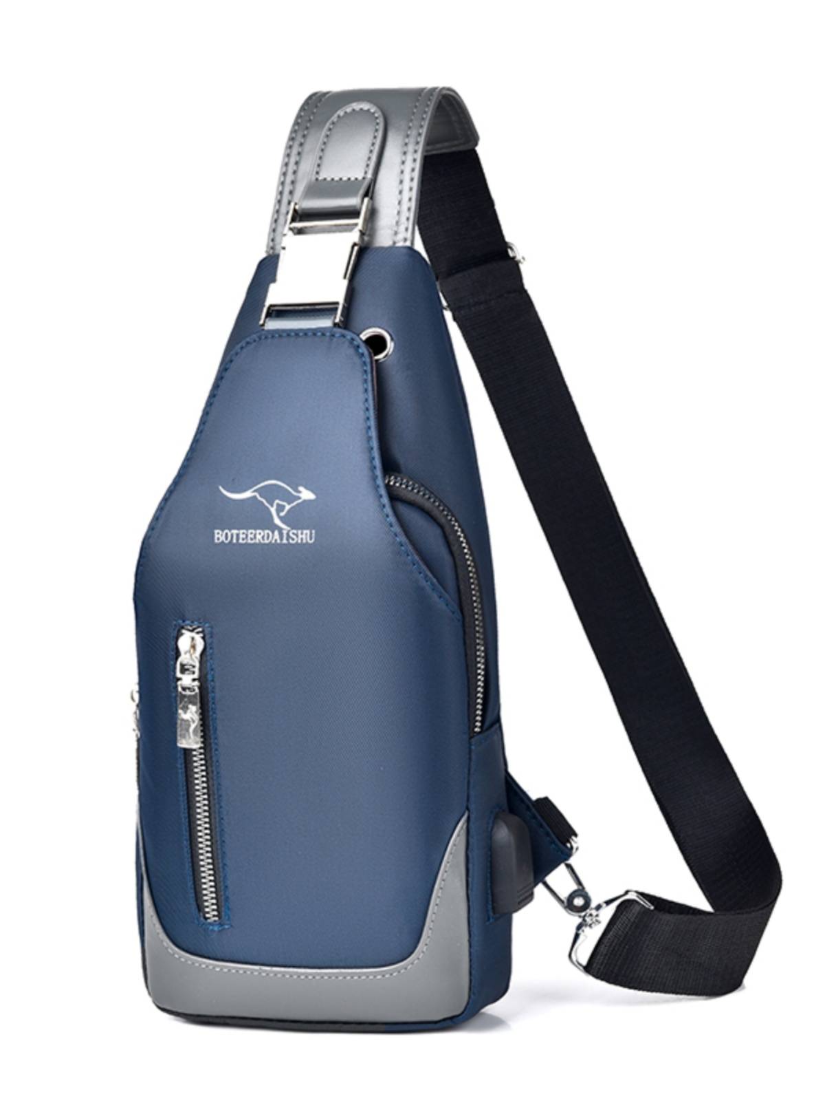Botel chest bag Oxford cloth tide brand shoulder -shoulder messenger bag 2024 new Korean version charging backpack male casual hanging bag