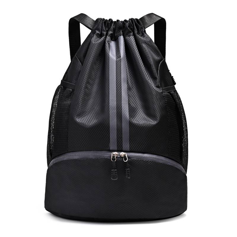 Oxford cloth waterproof outdoor fitness backpack new drawing rope dry wet wet wet and wet basketball bag simplified restraint mouth bag