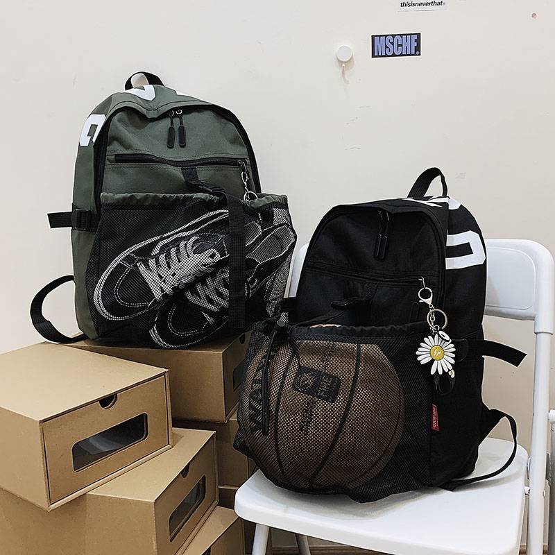 Basketball bag men's back -shoulder large -capacity training sports multifunctional backpack drawstring tide tide brand high school trend student schoolbag