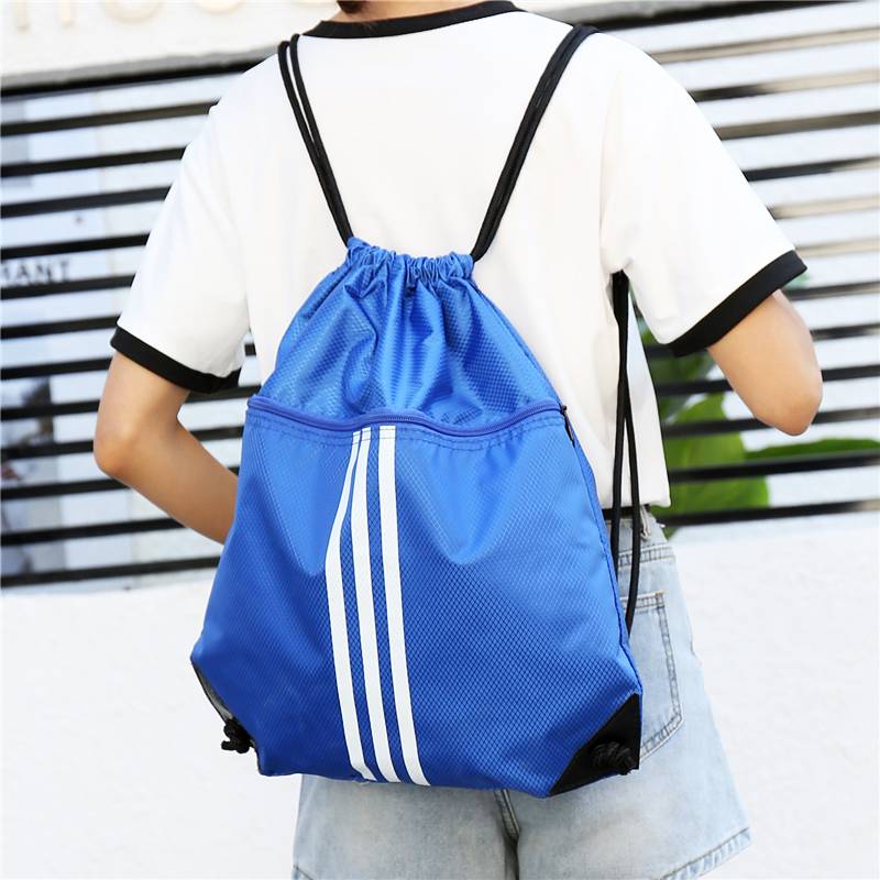 Custom bundle pocket drawing rope Backpack female simple lightweight waterproof sports backpack men's basketball bag football bag